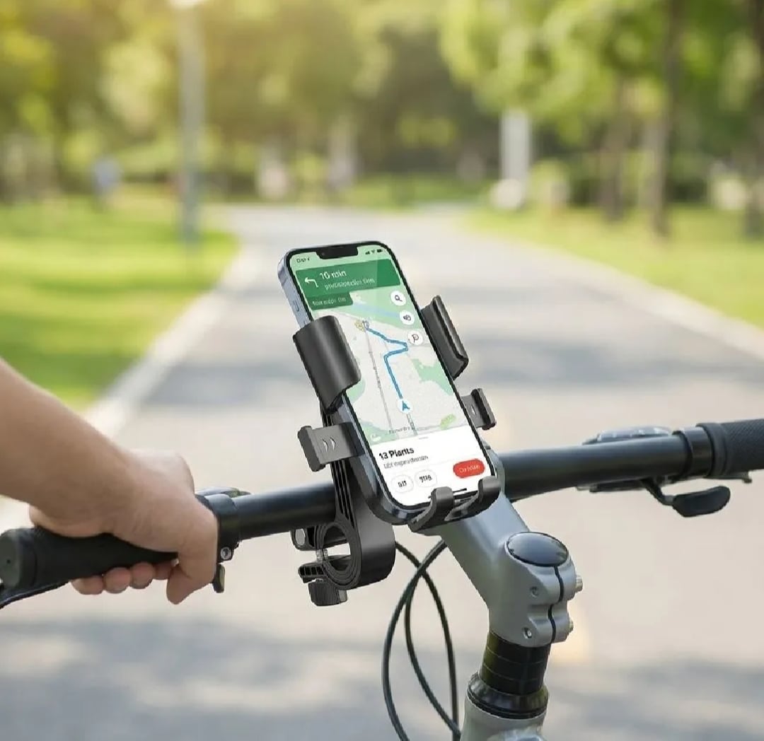 FLY Universal Mechanical Bike & Motorcycle Phone Mount ? 360? Adjustable Handlebar Bracket for Bicycles, Scooters & E-Bikes