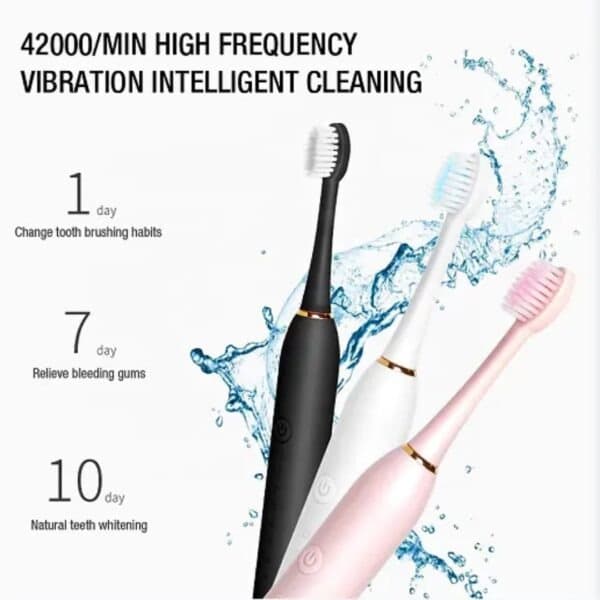 Electric ToothbrushElectric Toothbrush ? Rechargeable Sonic Cleaning Toothbrush with Soft Bristles, Deep Clean (Random Colour)