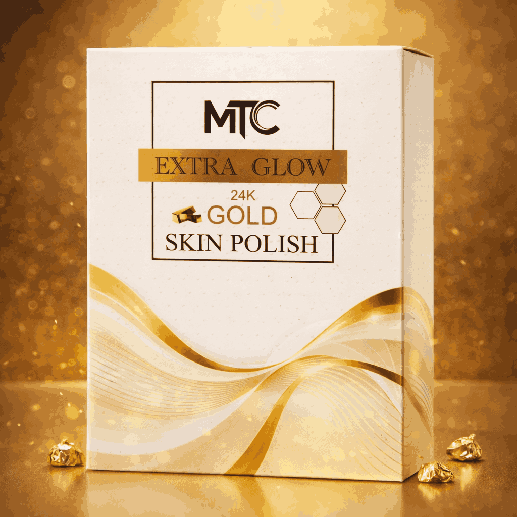 MTC International Extra Glow 24K Gold Skin Polish Kit ? Professional Face & Body Brightening System Made in France