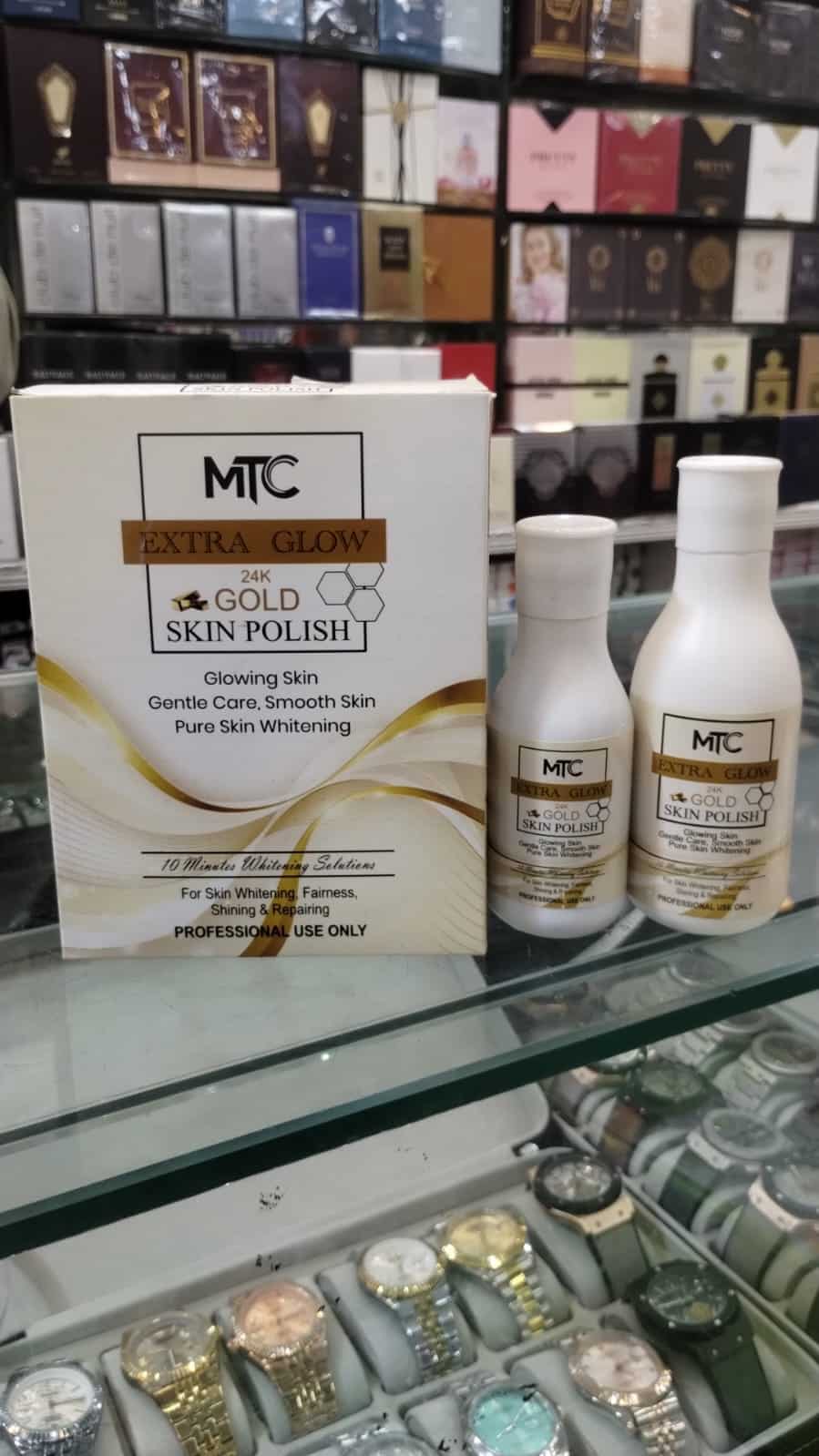 MTC International Extra Glow 24K Gold Skin Polish Kit ? Professional Face & Body Brightening System Made in France