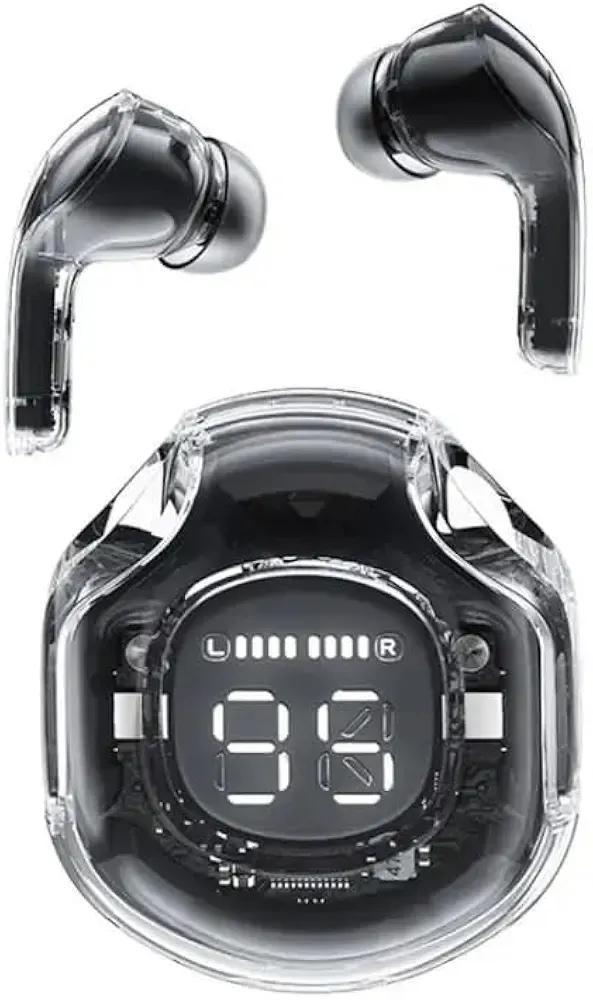 Wireless Earbuds Black with Fast Charging Case | Bluetooth Earbuds with Digital Battery Display