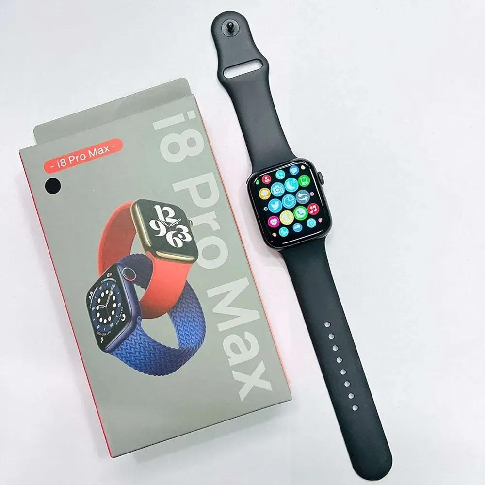 Black Smartwatch with Silicone Band | Fast Charging Bluetooth Smart Watch for Android & iPhone