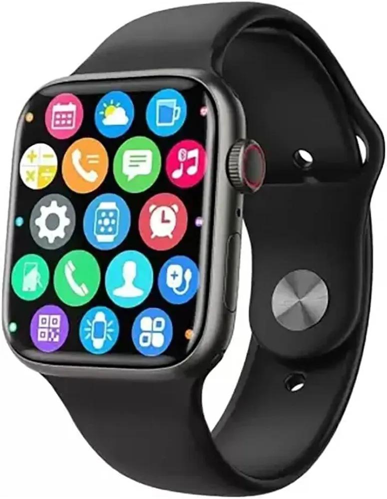 Black Smartwatch with Silicone Band | Fast Charging Bluetooth Smart Watch for Android & iPhone