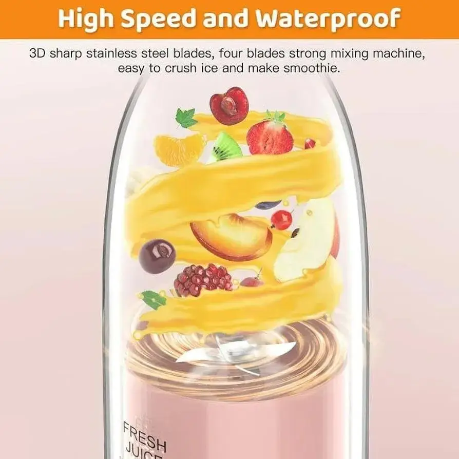 Rechargeable Portable Juicer Blender | USB Electric Smoothie Maker for Home, Office & Travel