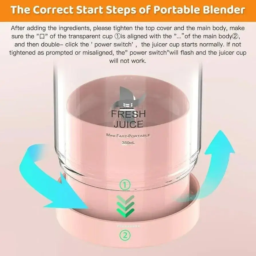 Rechargeable Portable Juicer Blender | USB Electric Smoothie Maker for Home, Office & Travel