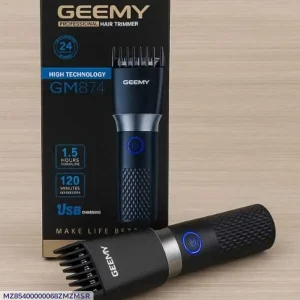 Geemy GM871 Hair Trimmer USB Rechargeable | Professional Cordless Beard & Hair Clipper